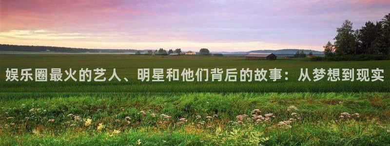 苹果版运达娱乐下载安装：娱乐圈最火的艺人、明星和他们背后的故事：从梦想到现实